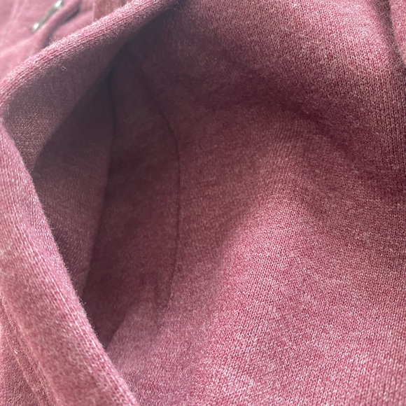 prAna Catrina organic cotton fleece jacket size Large peacoat purple burgundy - Picture 9 of 14